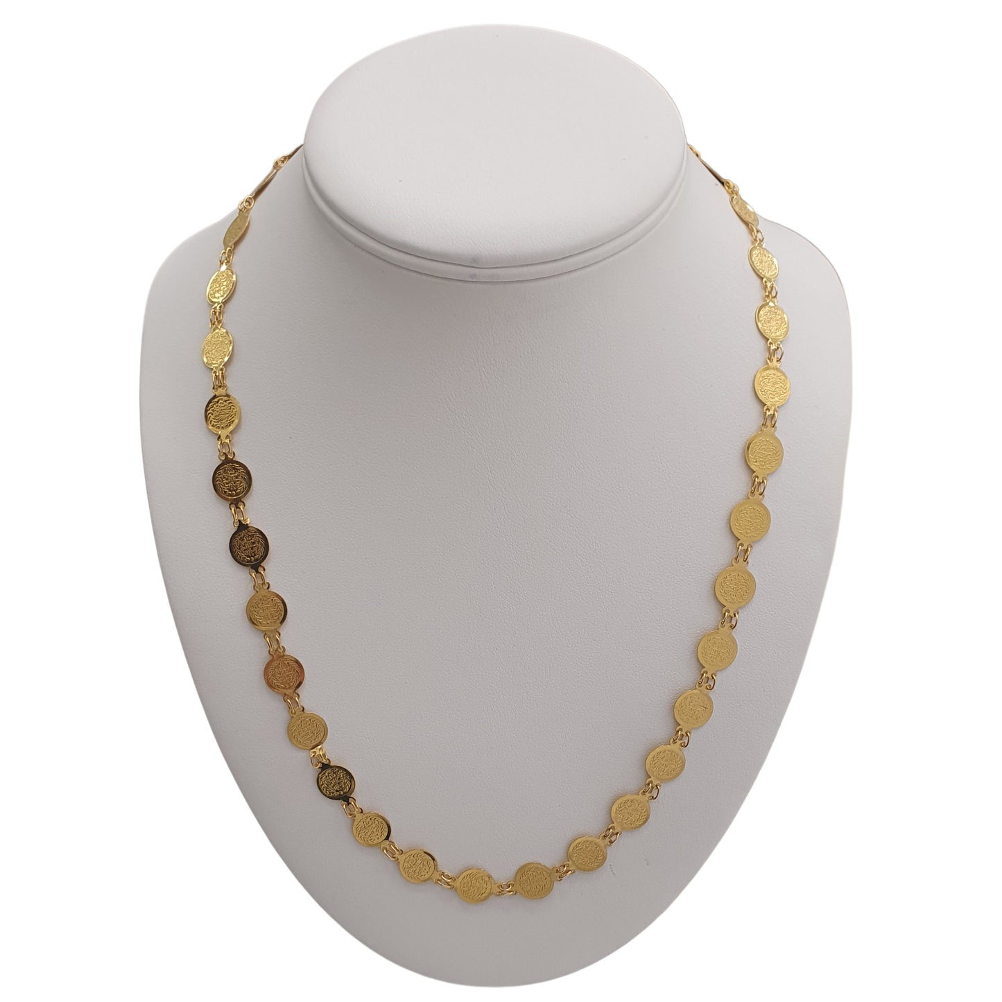 Small Turkish Liras Necklace - Gold coins - 12.1g 21K