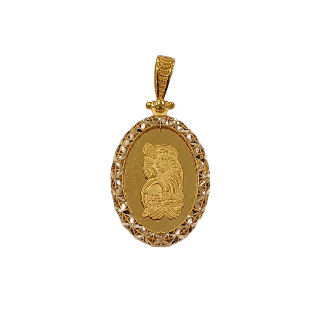 Oval Fortuna Pendant - 5g 21K