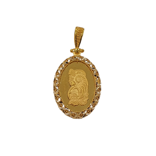 Oval Fortuna Pendant - 5g 21K